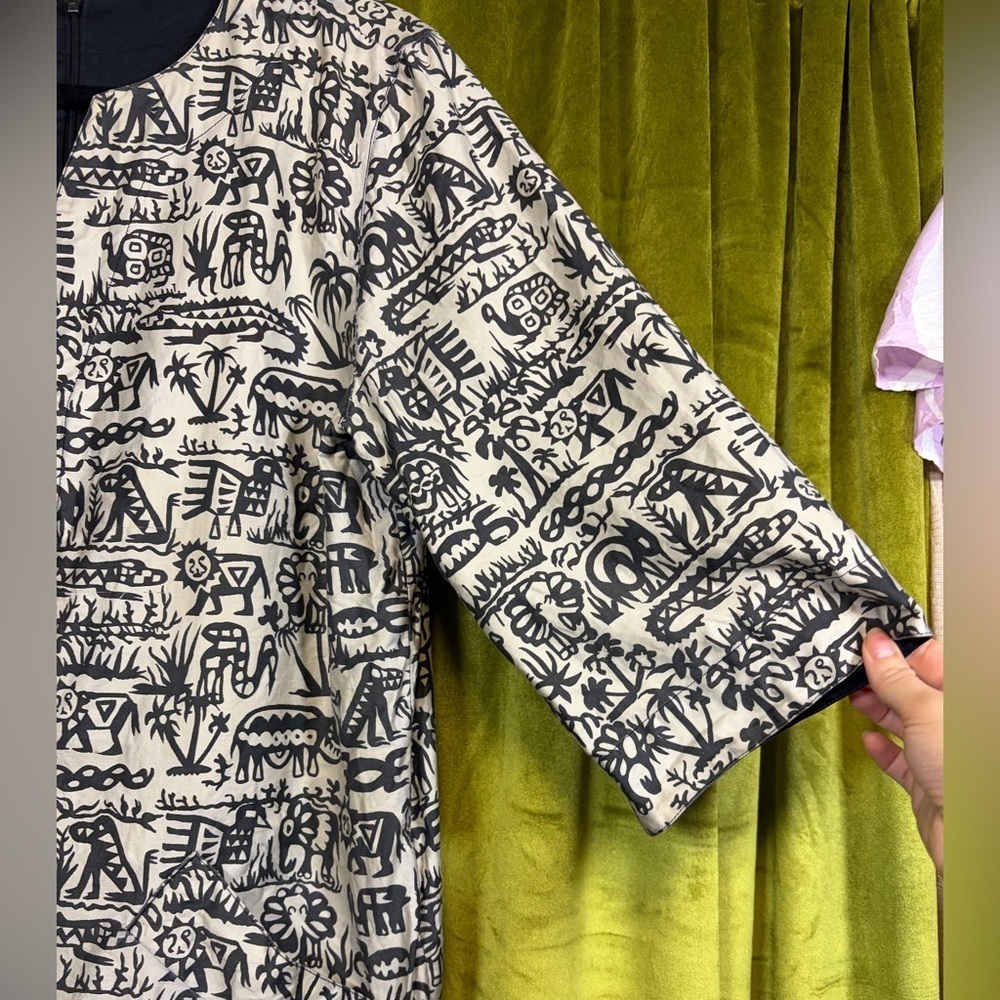 Vintage 1980s Tom and Linda Platt Animal Novelty Print Shift Dress Size M - Picture 4 of 6